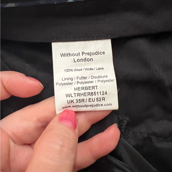 “Without Prejudice” KILBURN SLIM FIT BLUE WOOL MEN SUIT - Picture 5 of 16